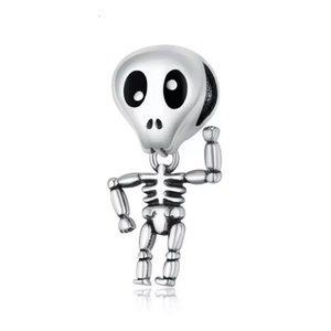 Skeleton Dangle Charm 925 Silver